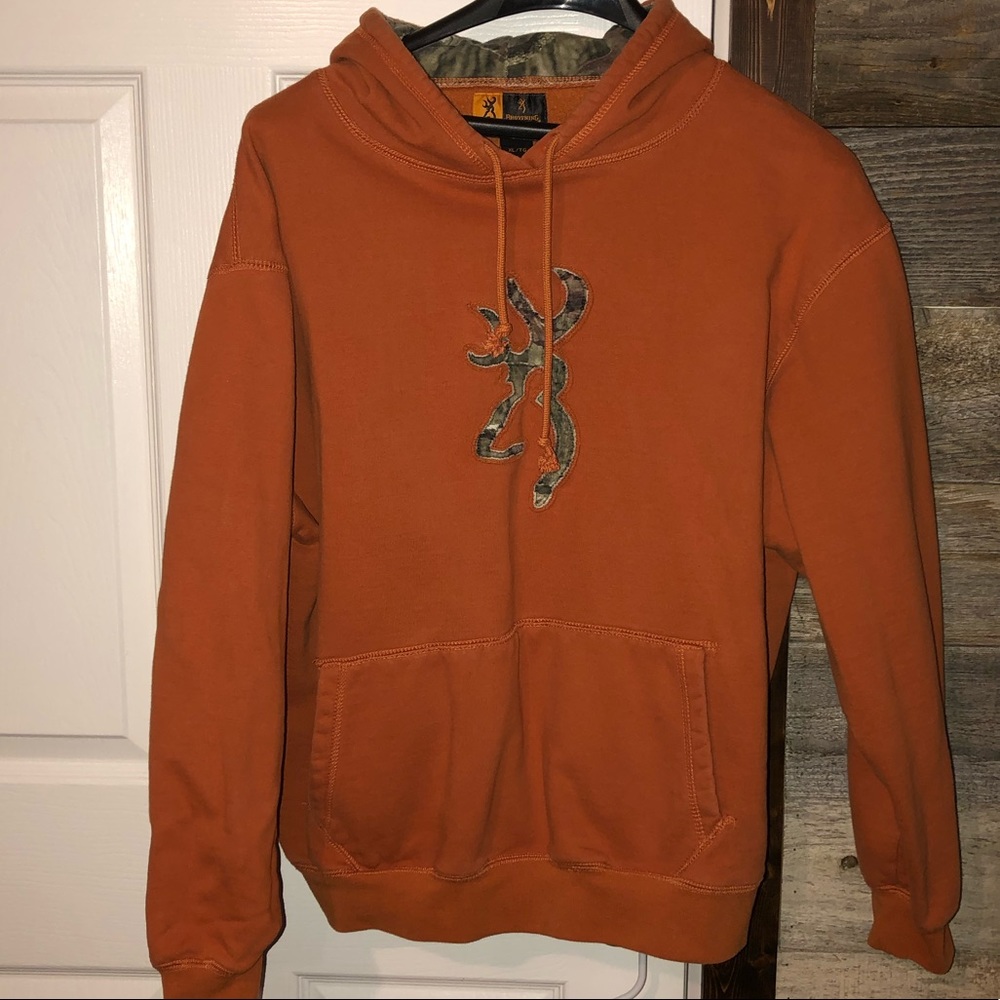 Orange / Camo Browning Hoodie